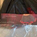Coquette Black Tulle Short Petticoat Skirt with Floating Petals Women’s Small Photo 4