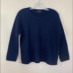 J.Crew Navy Blue Side Zippers Ribbed Sweater Photo 0