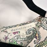 Daniel Rainn  Women Sleeveless Paisley Floral Colorful Chiffon Blouse Medium Whit Photo 9