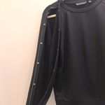 Athleta  Snappy Sweatshirt Long Sleeve Crewneck Pullover Snap Sleeves NWOT Photo 6