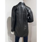 BLANK NYC Women's Black Vegan Leather Shirt Jacket Shacket Size S Photo 1