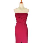 Lulu’s Own the Night Wine Strapless Maxi Dress Red Size M Photo 4