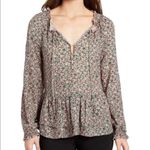 William Rast Aimme Memphis Floral Long Sleeve Blouse Top Medium Photo 74