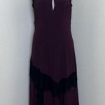 Anthropologie Moulinette Souers Janie Midi Dress Halter Eggplant Plum Black Lace Oversized sz4 Photo 3
