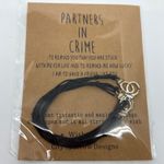 2 bracelets inside Partners In Crime Bracelet Friendship Gift Handcuff Charm Black Photo 0