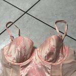 Victoria's Secret NWT Victoria’s‎ Secret Baby Pink Floral Satin Bustier Corset Photo 1