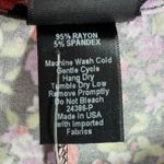 Agnes & Dora Womens L Floral Print Hi Lo Tee Shirt Black Red Purple New Photo 2