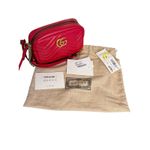 Gucci  NWT GG Matelasse Leather Mini Marmont Crossbody Bag in Red Photo 1