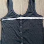 Chaser Charcoal Gray Ribbed Button-Front Tank – Size XS (Fits S) Photo 6