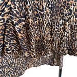 Leopard Print High Low Tunic Dress Medium Oversized Button Down Animal Print Top Brown Photo 1