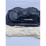Jimmy Choo Justine Handbag Black Leather Shoulder Bag Photo 3