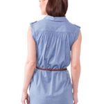 Cherokee sleeveless shirt dress blue size size M belted Photo 3