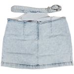 We Wore What Denim Cut Out Mini Skirt Super Light S NWT Photo 1