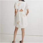 Madewell  Annamarie White Floral Puff Sleeve V-Neck Mini Dress Size 0 Photo 2