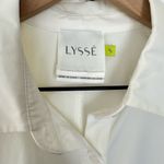 Lysse  Schiffer Button Down White Raw Hem Longsleeve Leggings Friendly Size Small Photo 2