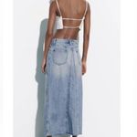 ZARA TRF Crossover Long Denim Skirt Blue XS Photo 1
