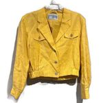 Norma Kamali Vintage International Scene Yellow Women's Jacket Blazer Size 6 Photo 4