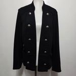 Torrid Black French Terry Military Crop Jacket 3X Military Steampunk Edgy Photo 1