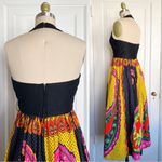 vintage • Don Jillette halter midi dress vibrant paisley psychedelic 60s 70s Black Size XS Photo 13