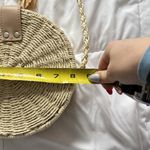 Mia & Tess The Paper Store Crossbody Bag Round Woven Bohemian Hippie Chic Tan Photo 4