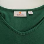 Quacker Factory Green Rhinestone Embroidery Baking Life Sweeter Knit Top Size 1X Photo 10
