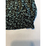 Abound  Womens BlackTank Top Size Medium Floral  Square‎ Neck Smocked Crop Photo 2