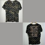 PINK - Victoria's Secret Victoria’s Secret PINK Camo Print All over logo T Shirt Size Medium Back Graphic Photo 1