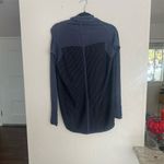 Lululemon navy striped iconic wrap cashmere blend long sleeve sweater 4 Photo 9