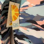 C&C California Scuba and Mesh Boxy Pastel Camo Striped Trim Sweatshirt Photo 6