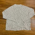 American Eagle  Mock Neck Sweater Knit Pullover Cross Front Beige‎ Womens Small Photo 3