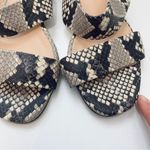 J.Crew  leather snakeskin embossed strap sandals with glitter heels Photo 2