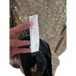 ZARA  Gold Sequin Zip Up Dress Puff Sleeves Photo 5