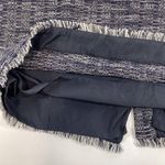 J.Crew  Tweed Fringe Sheath Sleeveless Dress Navy Blue Preppy Career Office Photo 9