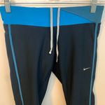 Nike  Dri-Fit Dark Blue & Light Blue Cropped Leggings Photo 4