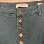 Judy Blue Jeans Womens 24W Dark Teal Wide Leg Crop Button Fly Raw Hem Stretch Photo 2