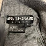 Gray Black Leaves Mock Neck Sweater Dress Sz Small Photo 6