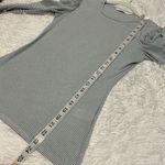 Rebecca Taylor  Ruched Striped Long Sleeve Tee in Blue White XS Photo 4