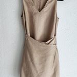 ASTR  Odette Wrap Sleeveless Linen and Tencel Dress Sz Small Khaki Photo 2