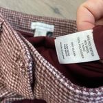 Cupcakes and Cashmere Maroon Houndstooth Wool Blend Mini Skirt Size 2 Photo 6