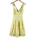 Calvin Klein Fit & Flare Pleated Yellow Polka Dot Sundress Cotton Poplin, Sz 8 Photo 1