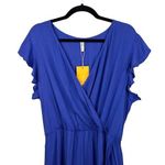 Women’s Grecerelle Size XL Royal Blue Floor Length Dress with Ruffle Sleeves Photo 0