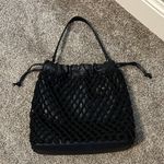 Elizabeth and James  Black Mesh Market Shoulder Bag Photo 3