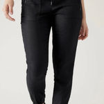 Athleta Cabo Linen Jogger Womens Size 10 Tall Black Style# 530642 Coastal Pant Photo 0