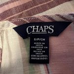 CHAPS  Womens Striped Boat Neck Ruffled Half Sleeve Cotton Tunic Top NWT Small Photo 1