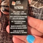 Nicole Miller Original Floral Print Women's linen floral sheath V neck dress XXL Photo 6