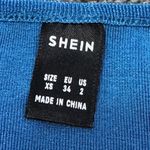 SheIn  Women's Blue Long Sleeve Twist Front Top Size XS - 2 Photo 5
