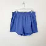 Three Dots [] Periwinkle Blue Cotton Gauze High Rise Elastic Waist Shorts Sz XXL Photo 2