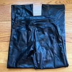Abercrombie & Fitch 90s straight ultra high rise black faux leather pants sz 26 Photo 2