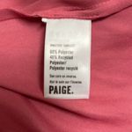 Paige Pink Satin Blouse Tie Neck Short Sleeves Small NWT Secretary Slinky Work Photo 7