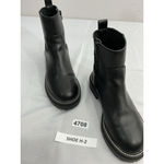 Time & Tru Womans Ankle Boots Stretch 7.5 Black Side Zip Lug Heel NWOT Photo 1